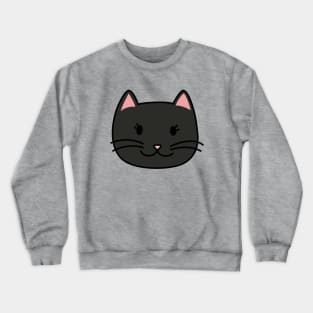 Cute Black Cat Doodle Crewneck Sweatshirt